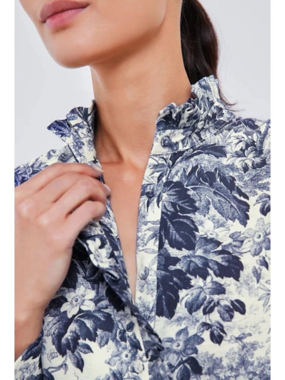 Tuckernuck Toile Tate Dress Navy Blue Toile Size Large NWT - Picture 2 of 10